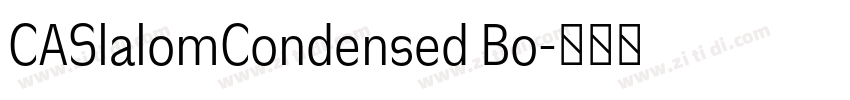 CASlalomCondensed Bo字体转换